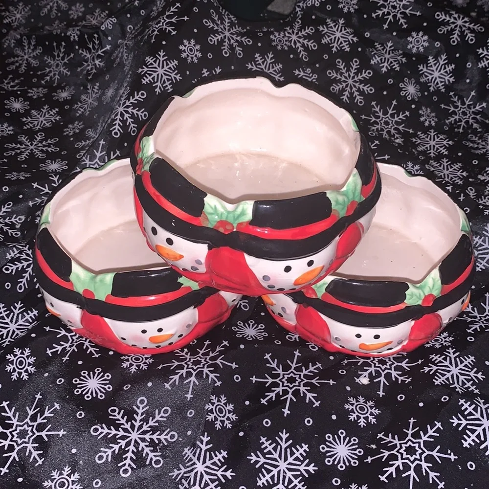 3-Piece Royal Norfolk Snowman Bowls